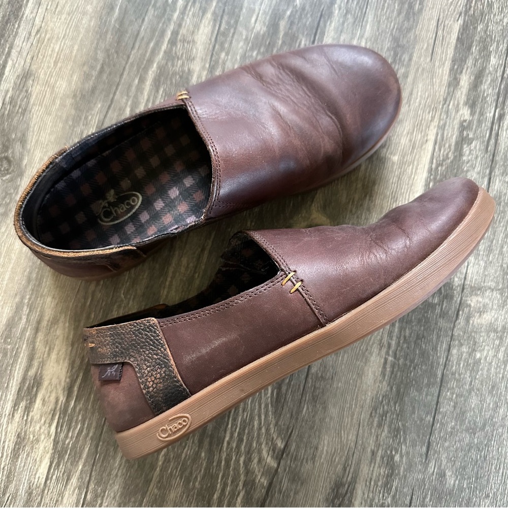 Chaco Ionia Leather Slip On Loafer - Mahogany Brown